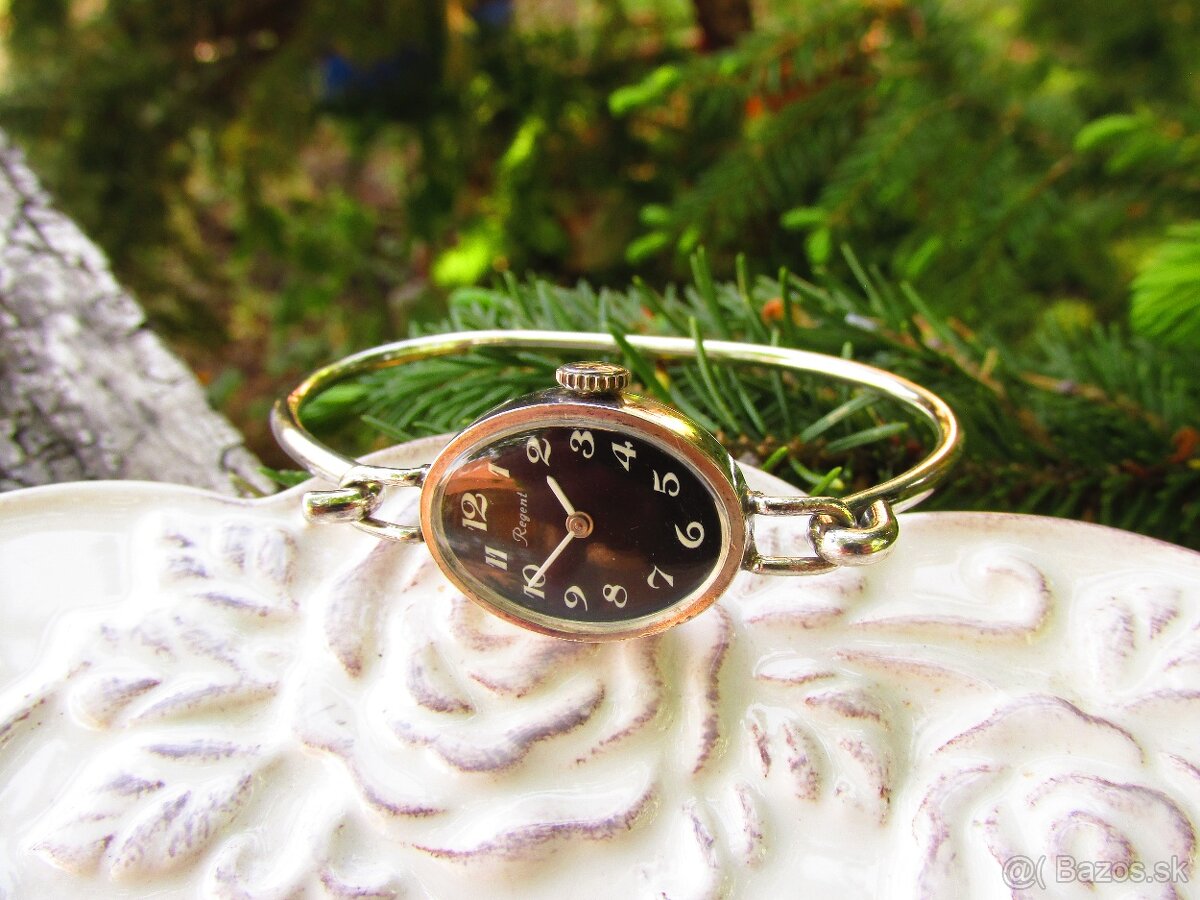 Strieborné mechanické hodinky Regent, Ag 835 - 2