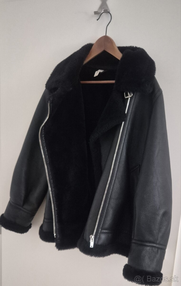 Kožušinková bunda Mango xl - 2