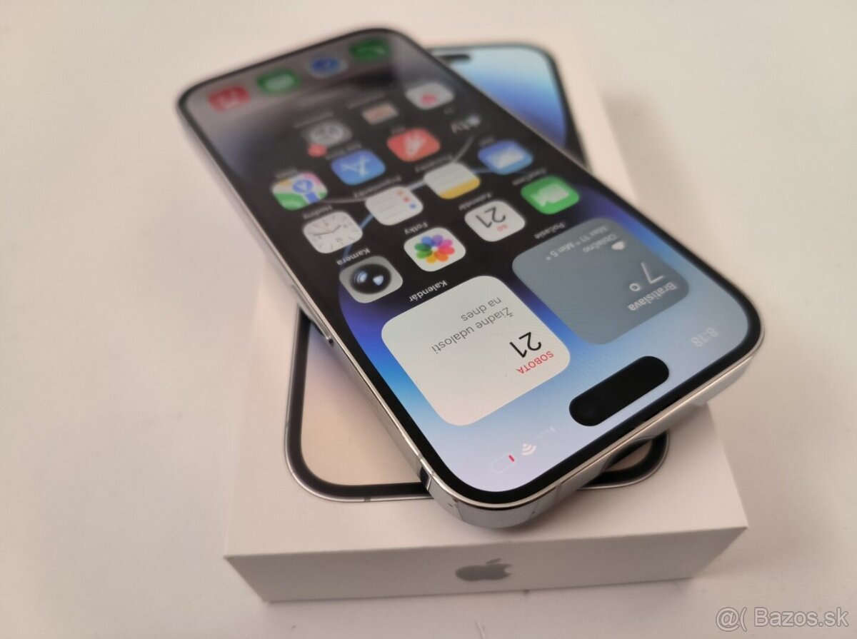 apple iphone 14 PRO 256gb Silver / Batéria 100% - 2