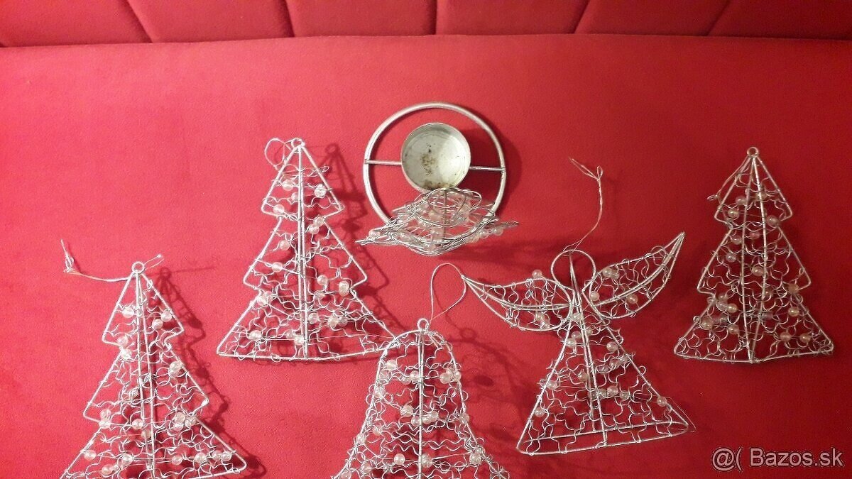 Vianočné drôtikové a plastové ozdoby - 2