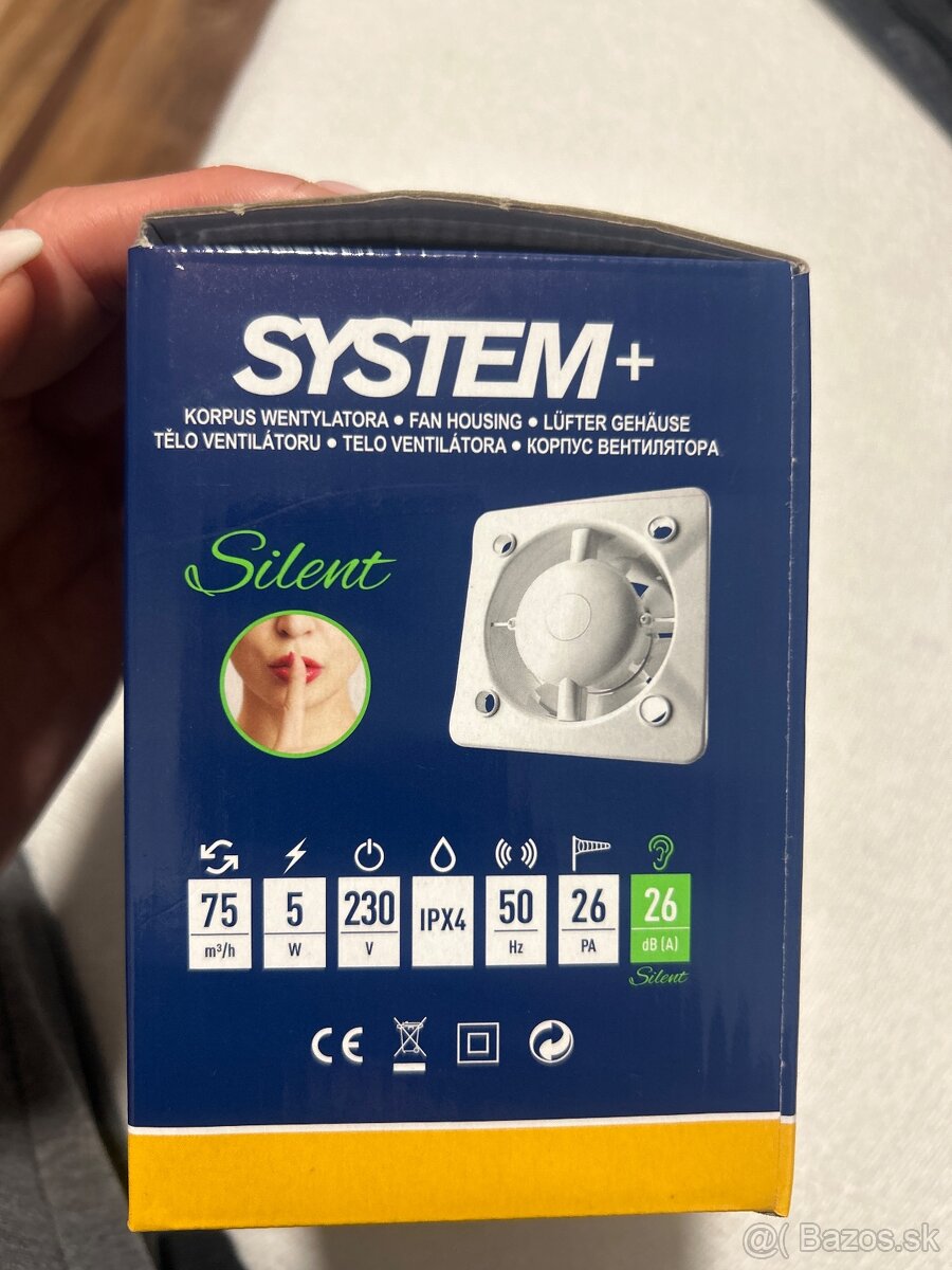Ventilátor WC Kúpeľňa + predný panel - 2