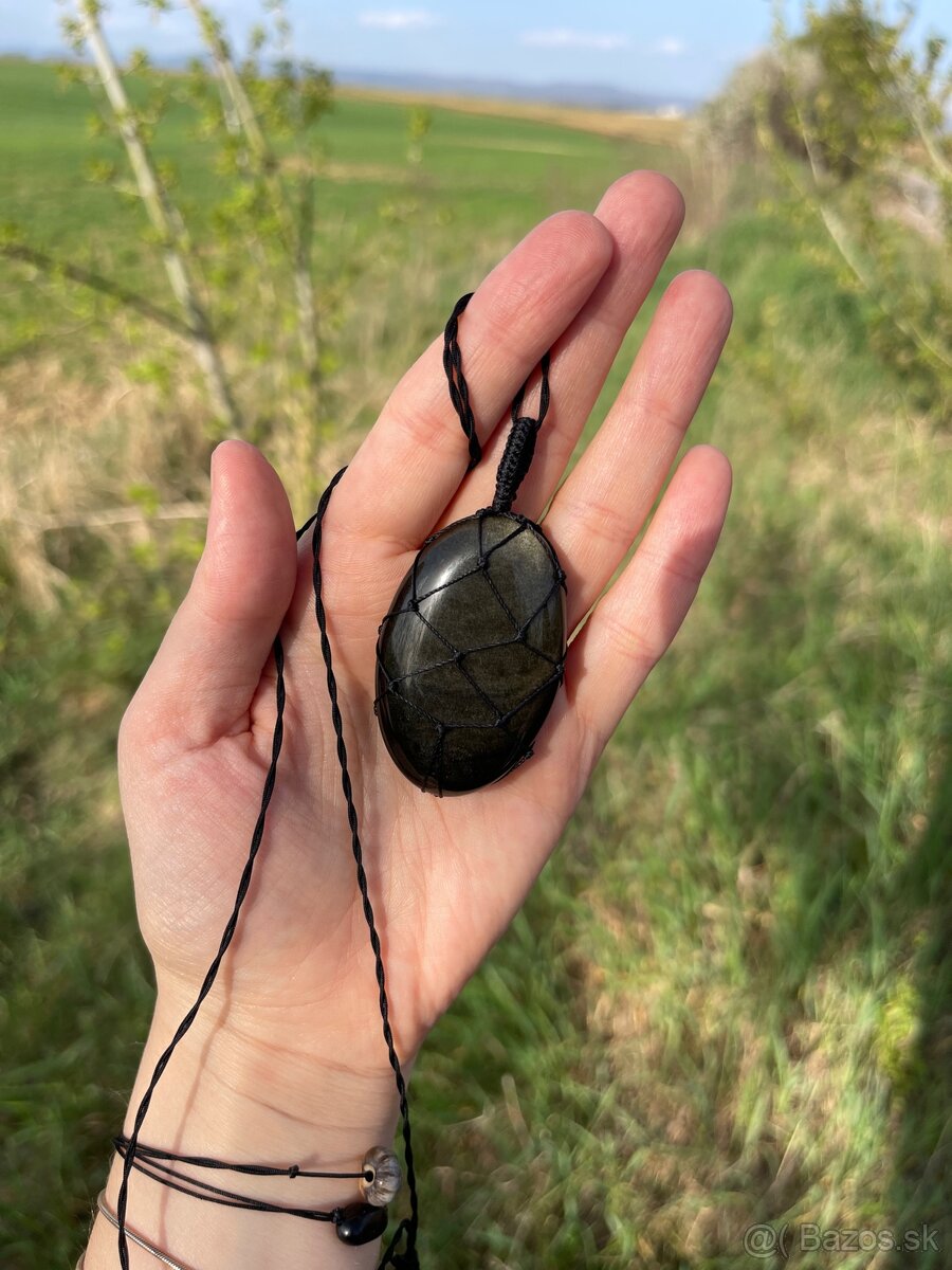 Prívesok s prírodným kameňom | Štýlový šperk na krk - 2