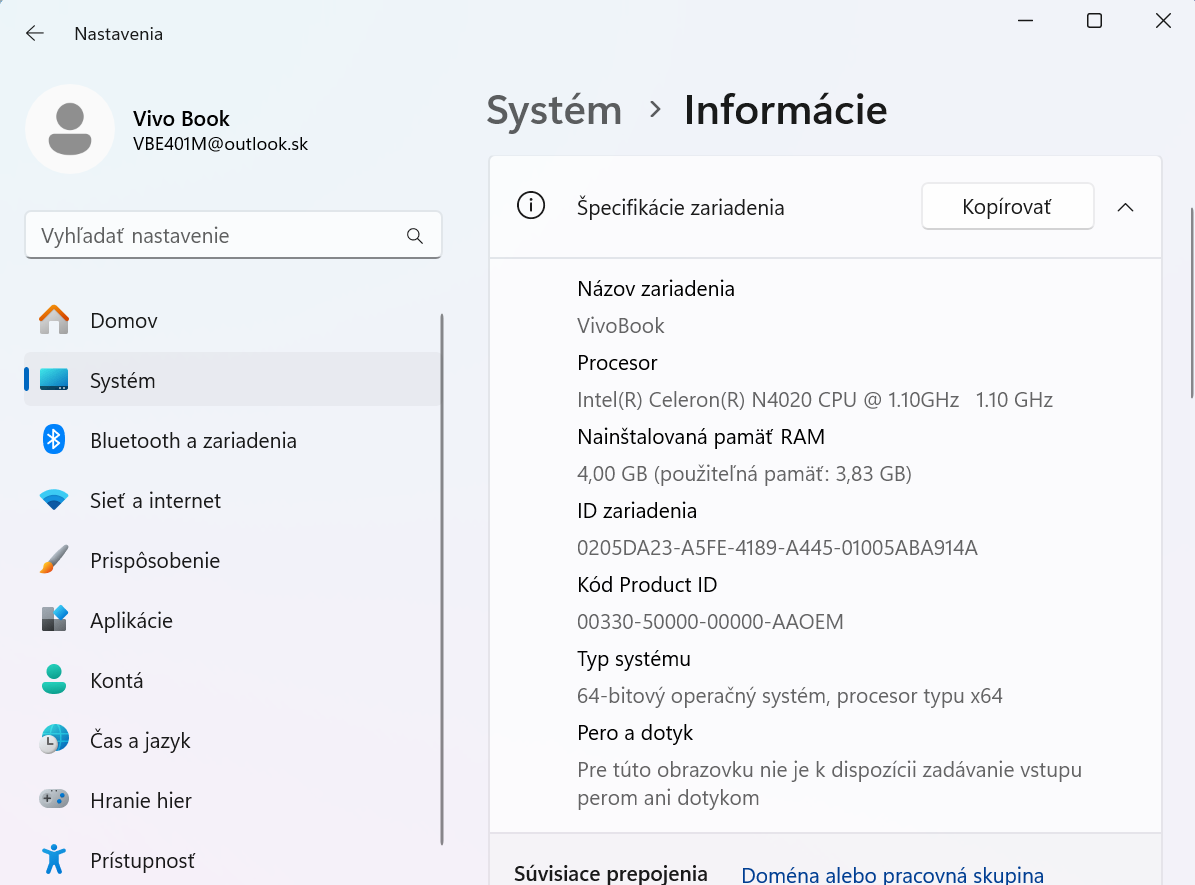 Notebook ASUS VivoBook VBE401M 14" - 2