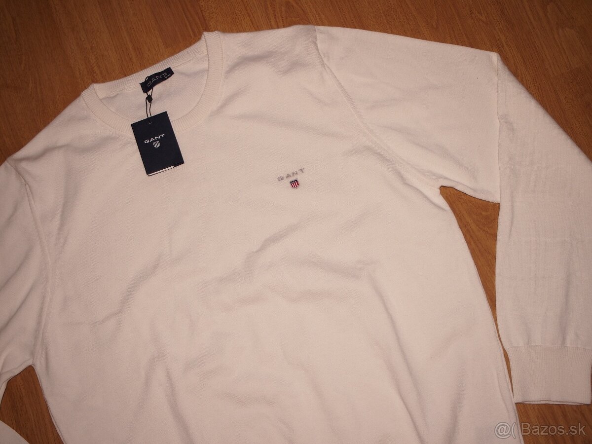 Gant pánsky sveter biely - 2