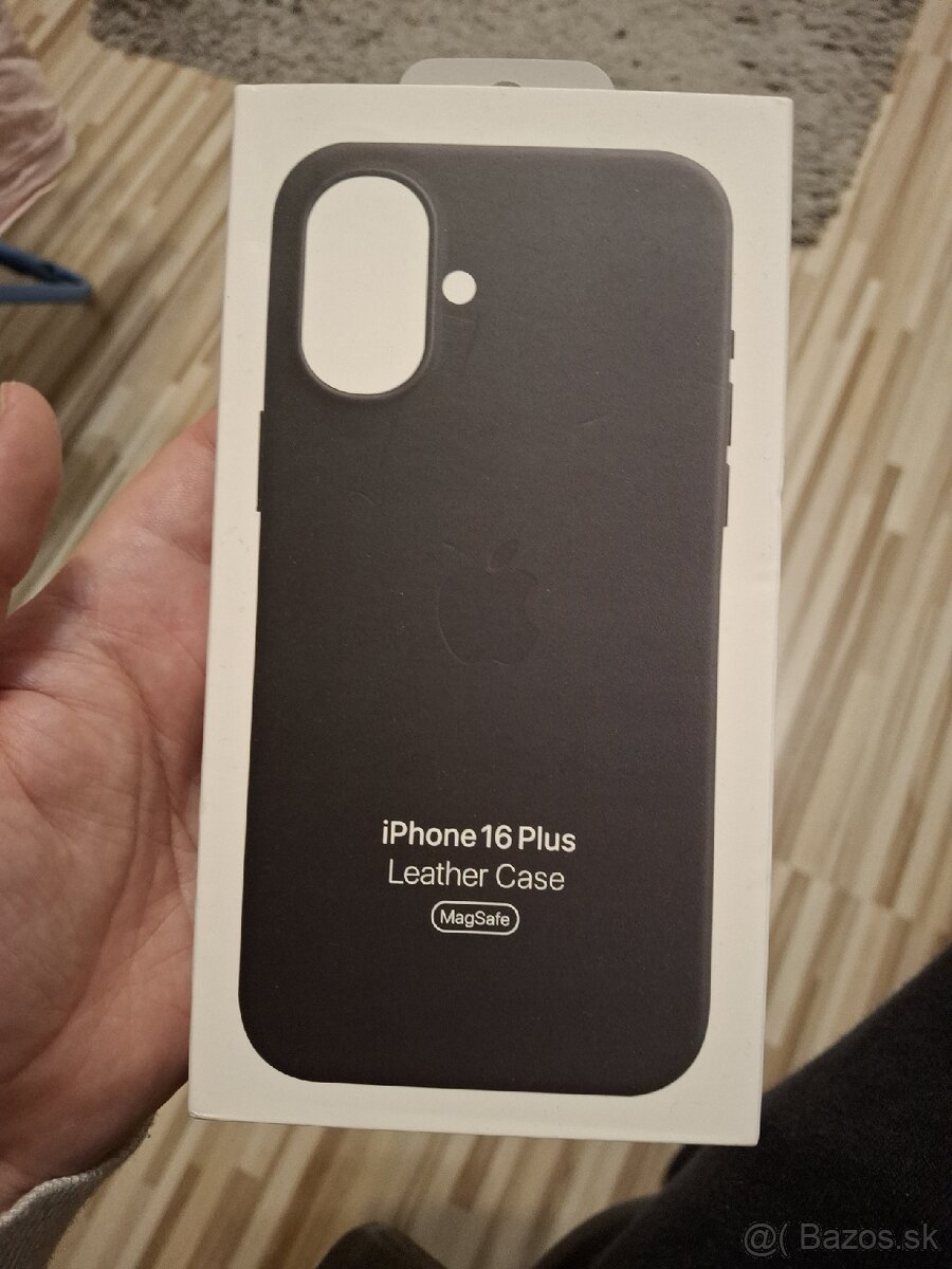iPhone 16 Plus kožený čierny kryt - 2