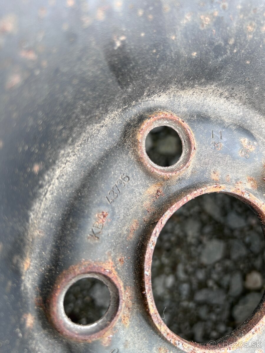 Plechové disky 6Jx14 ET43 5x100 škoda, SEAT, VW - 2