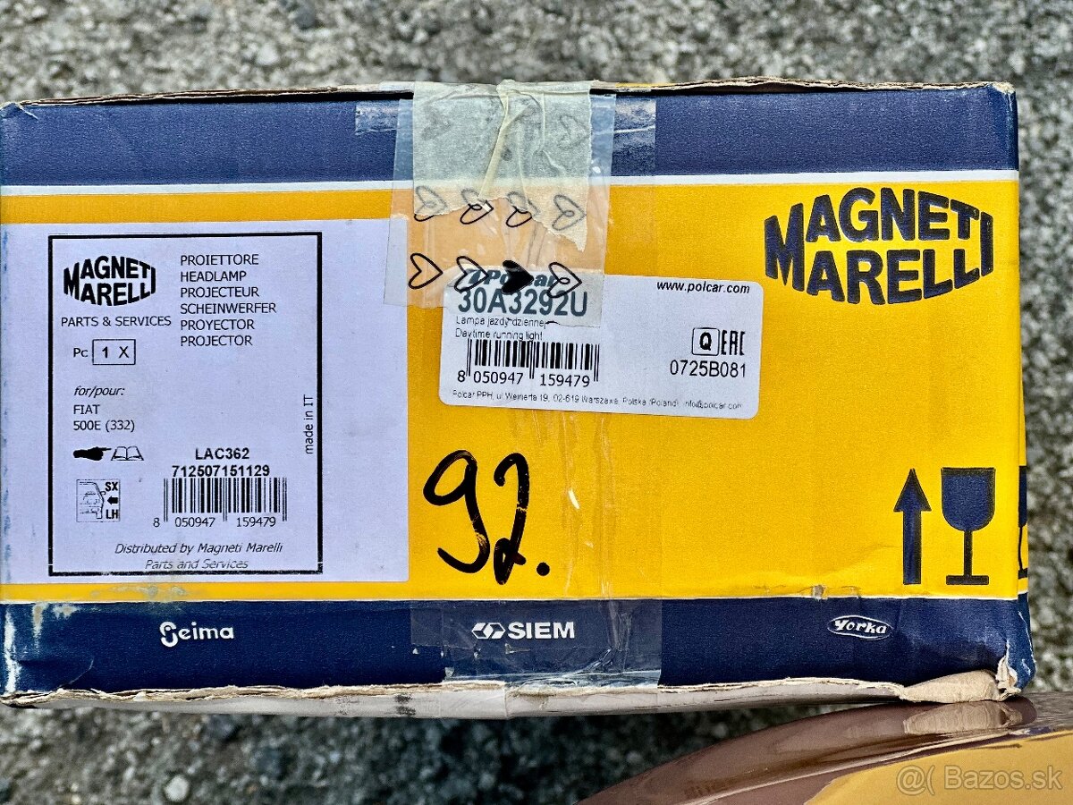 DRL denné svietenie ľavé predné Fiat 500e OEM: 00521403930 - 2