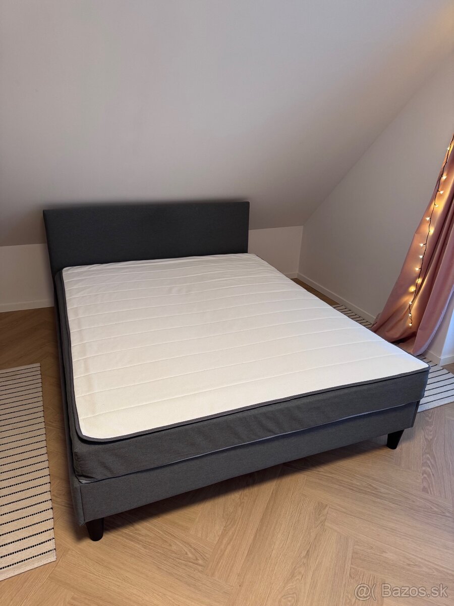 Ikea manželská posteľ s matracom 160x200 - 2