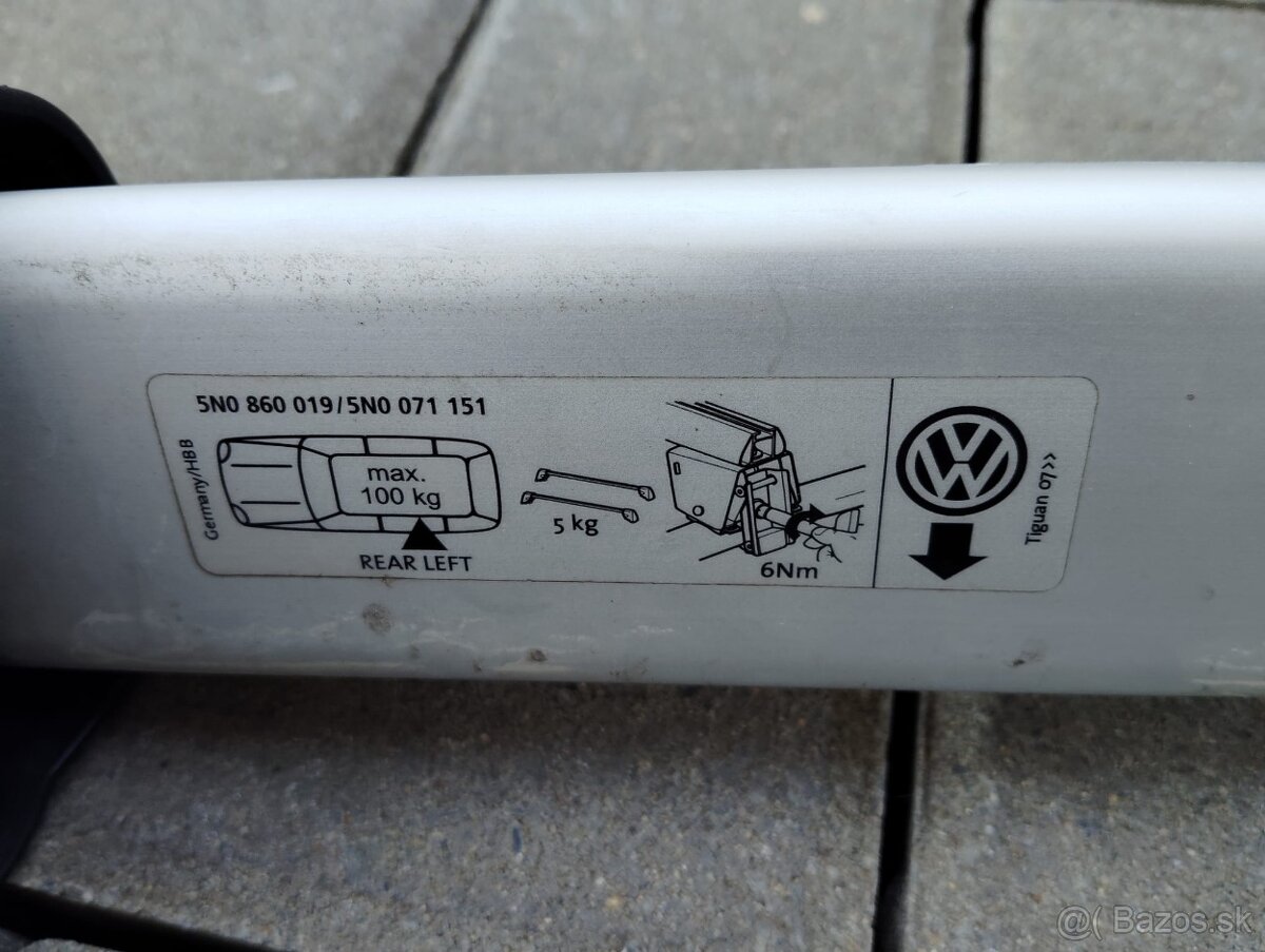 Originálne strešné lyžiny VW 5N0071151 - 2