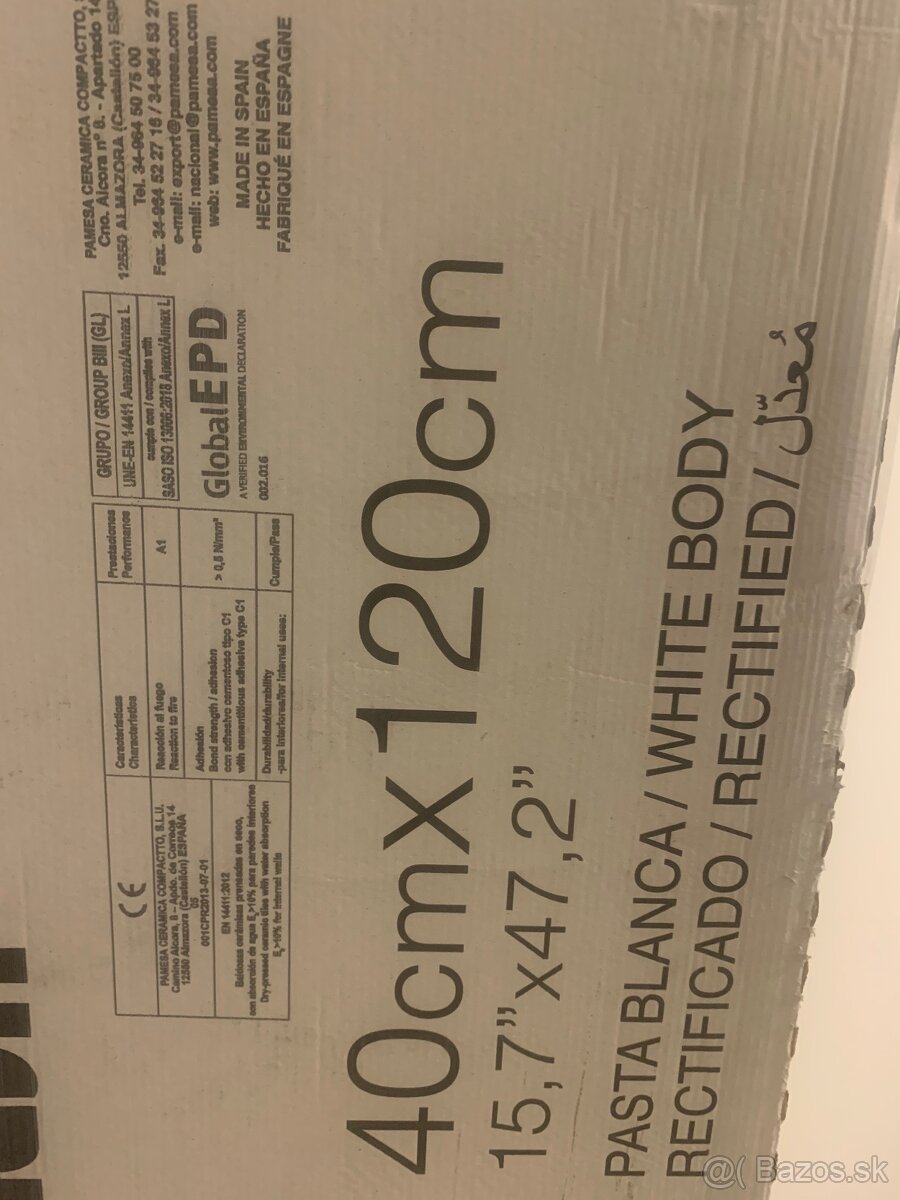 Biele obkladacky Pamesa 40x120 - 2