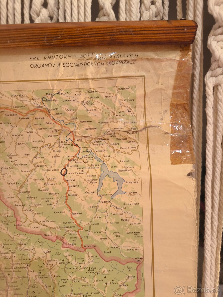 Slovenská socialistická republika mapa - 2