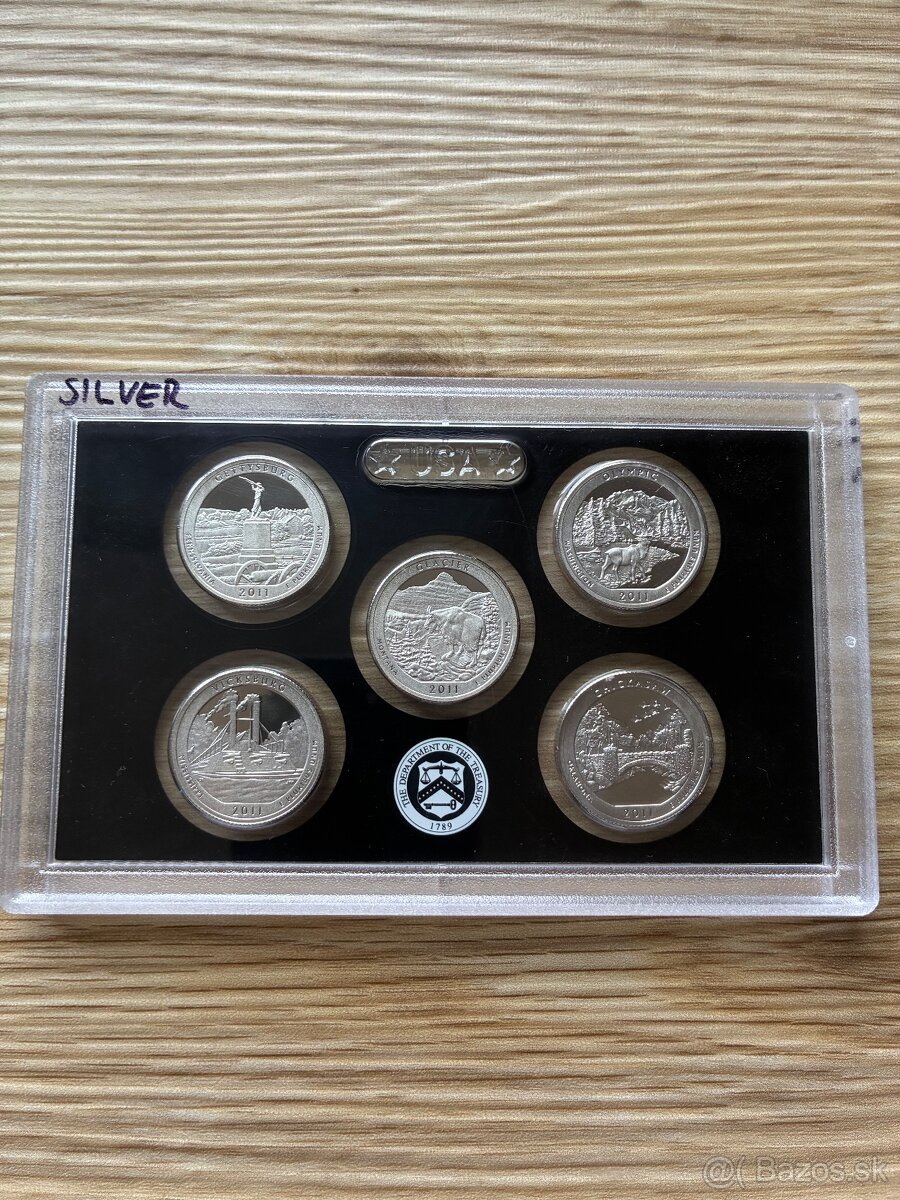 USA set minci 2011 Striebro - 2