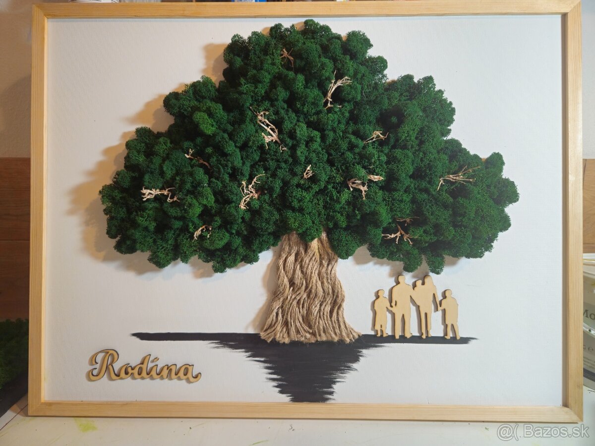 Machový obraz Rodina - 2