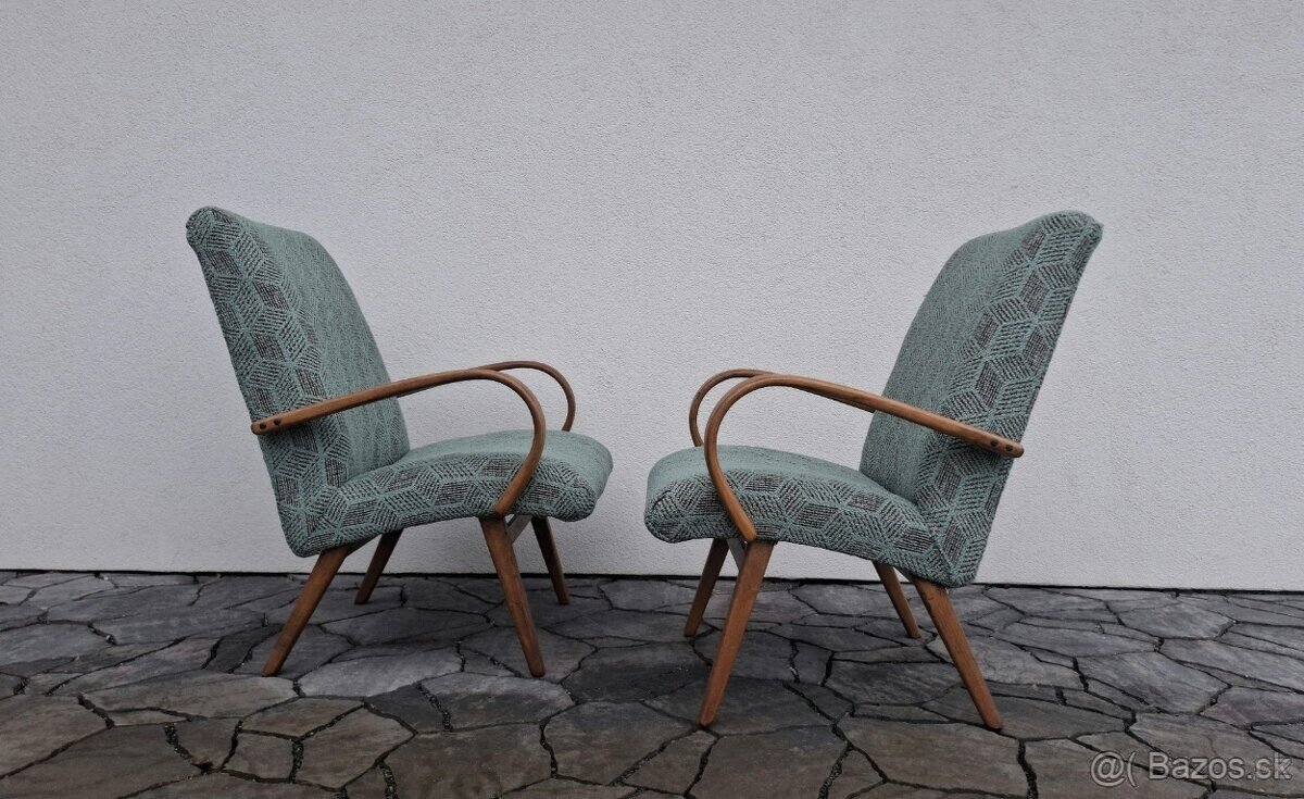 Retro křesílka TON - J. Šmídek - 2