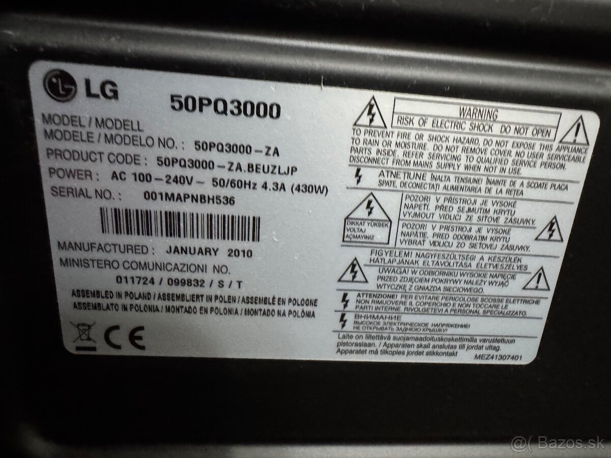 Televízia zn. LGPQ3000 - 2