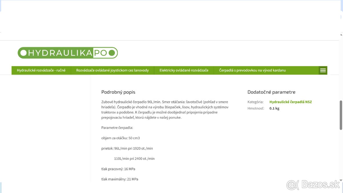 Hydraulické čerpadlo - 2