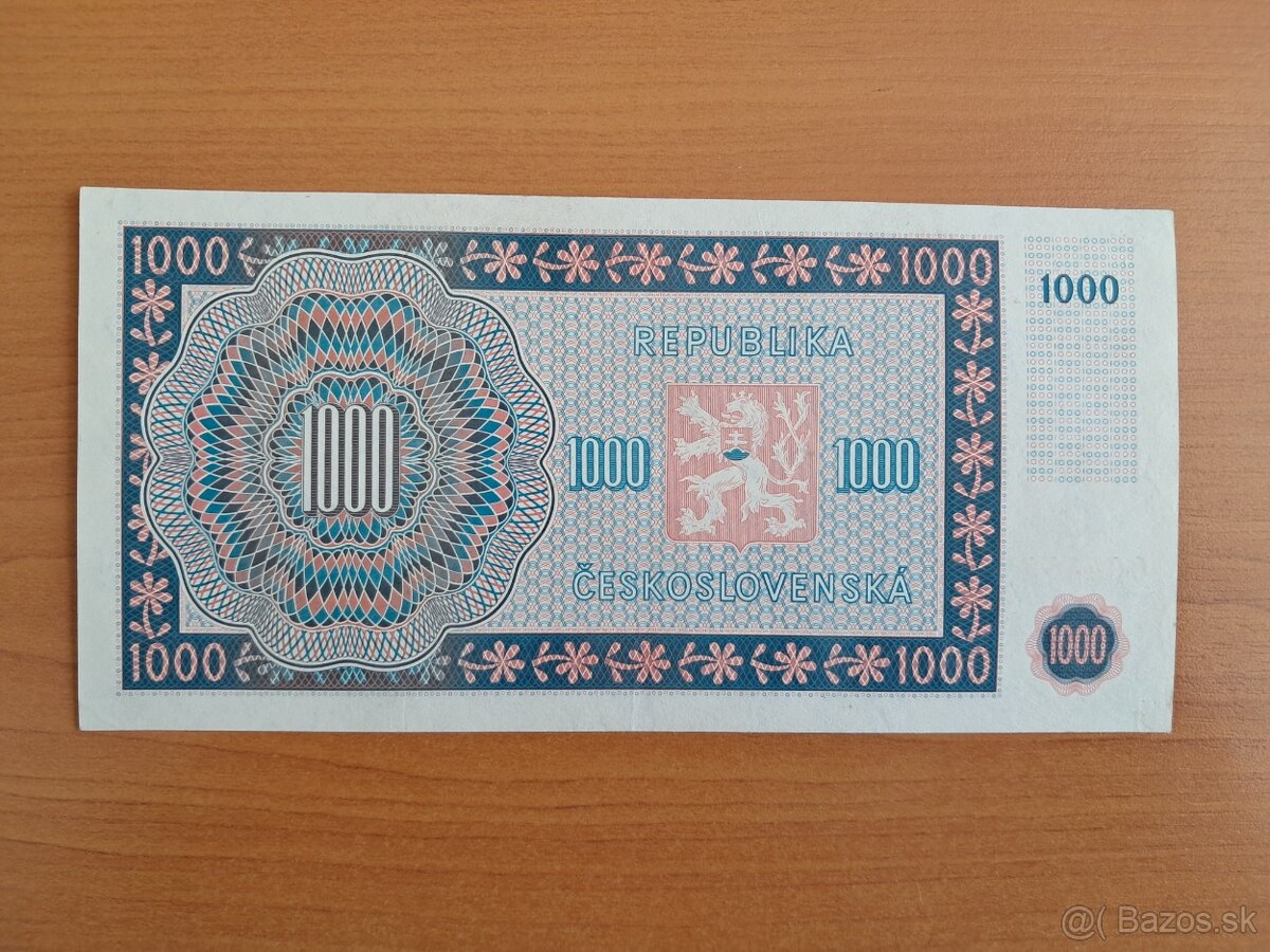 1000 Kč (1945); séria D - 2