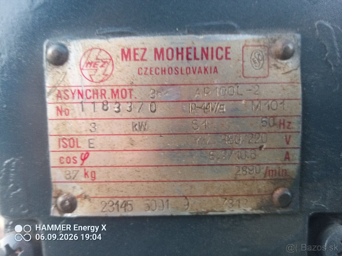 Elektromotor 3kW , 2890ot. - 2