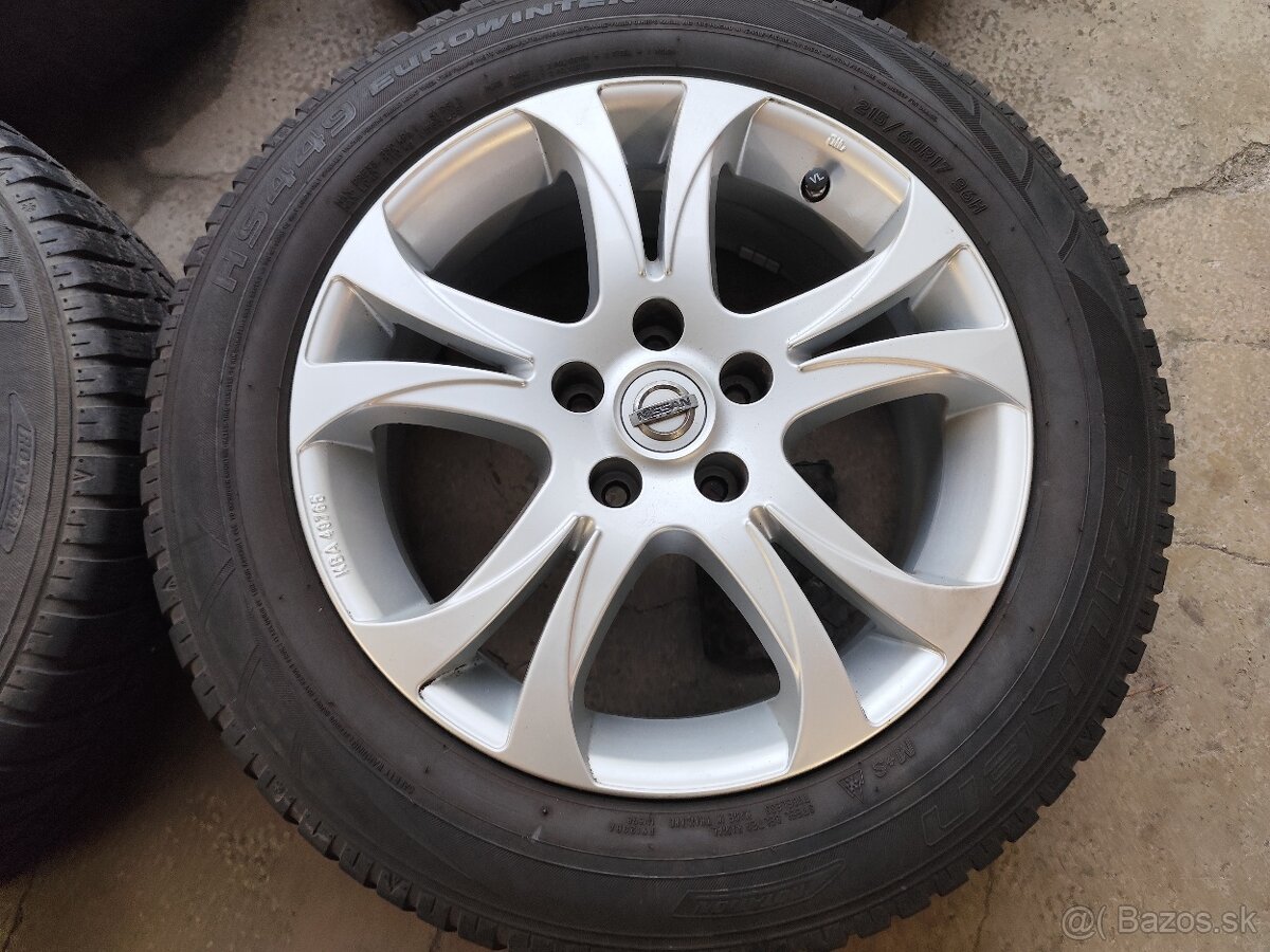Sada Alu 17" Nissan +pneu +tpms - 2