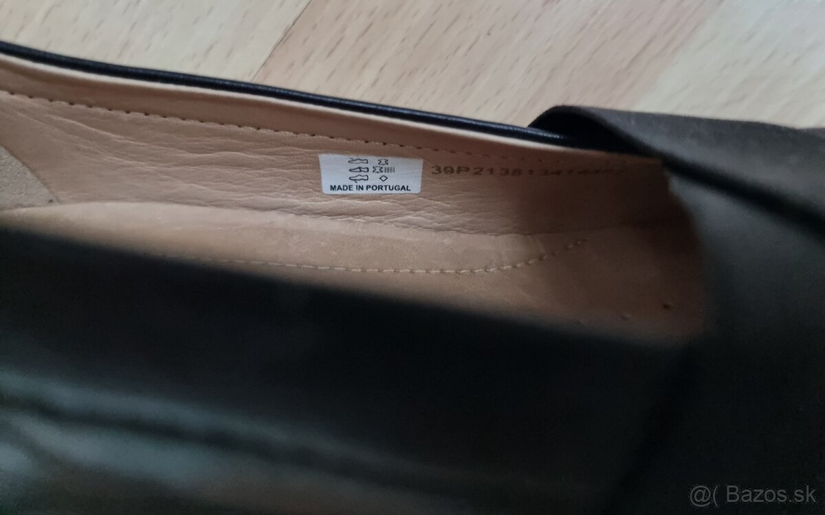 NOVÉ neobuté značkové ECCO kožené poltopánky, veľkosť 39 - 2