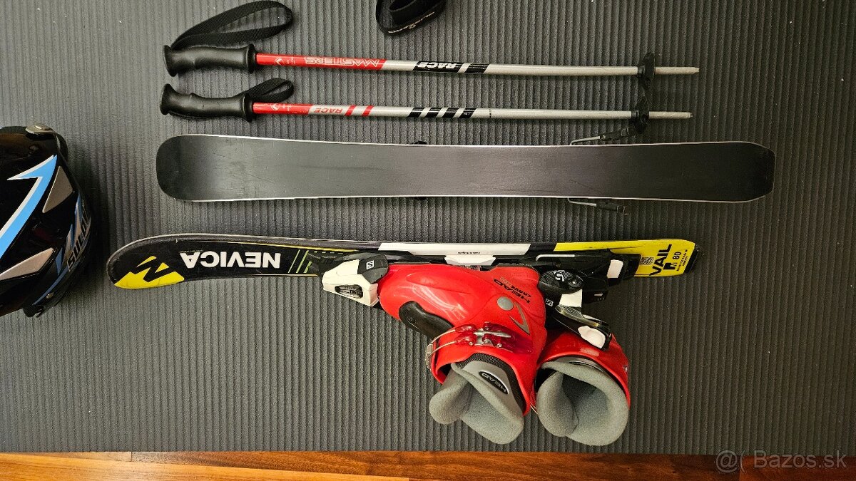 Detske Lyze 80cm , lyziarky 18,5 a paličky 70cm - 2