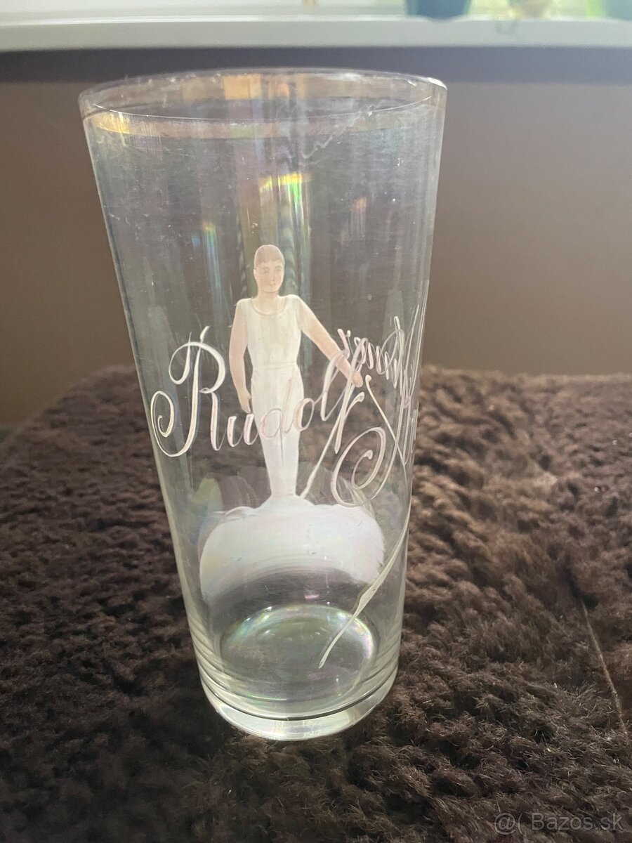 Starožitný maľovaný pohár - 2