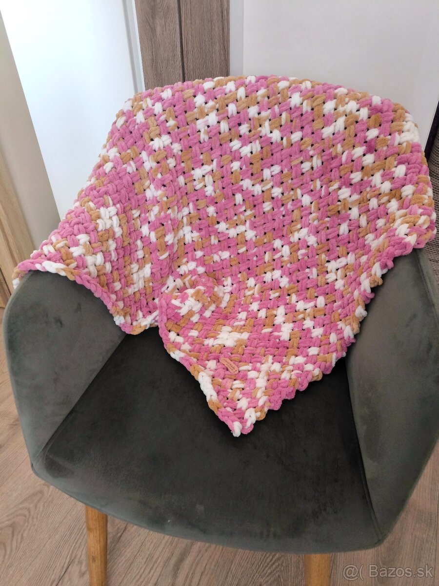 TRIO ružova deka z Alize Puffy fine - 2