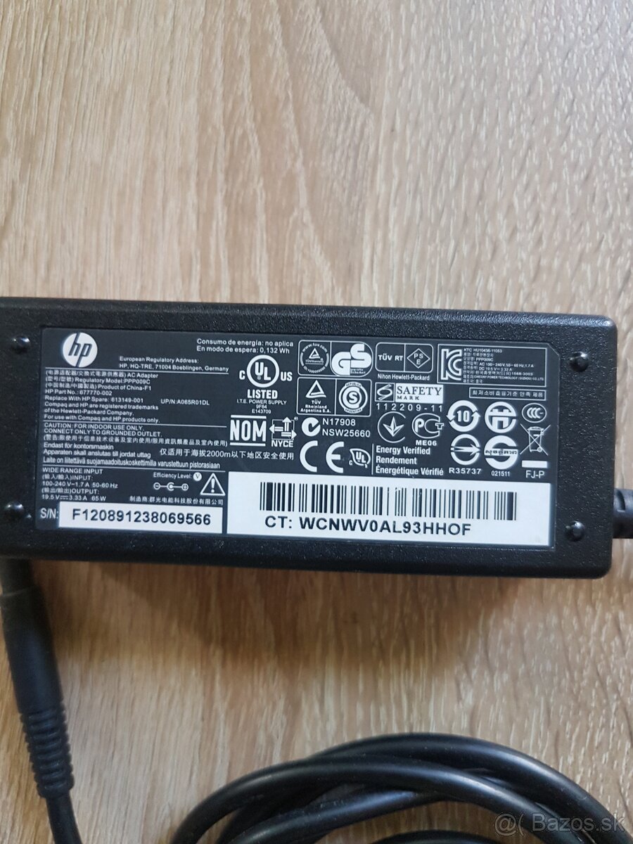 Notebook zdroj HP 19,5V 65W - 2