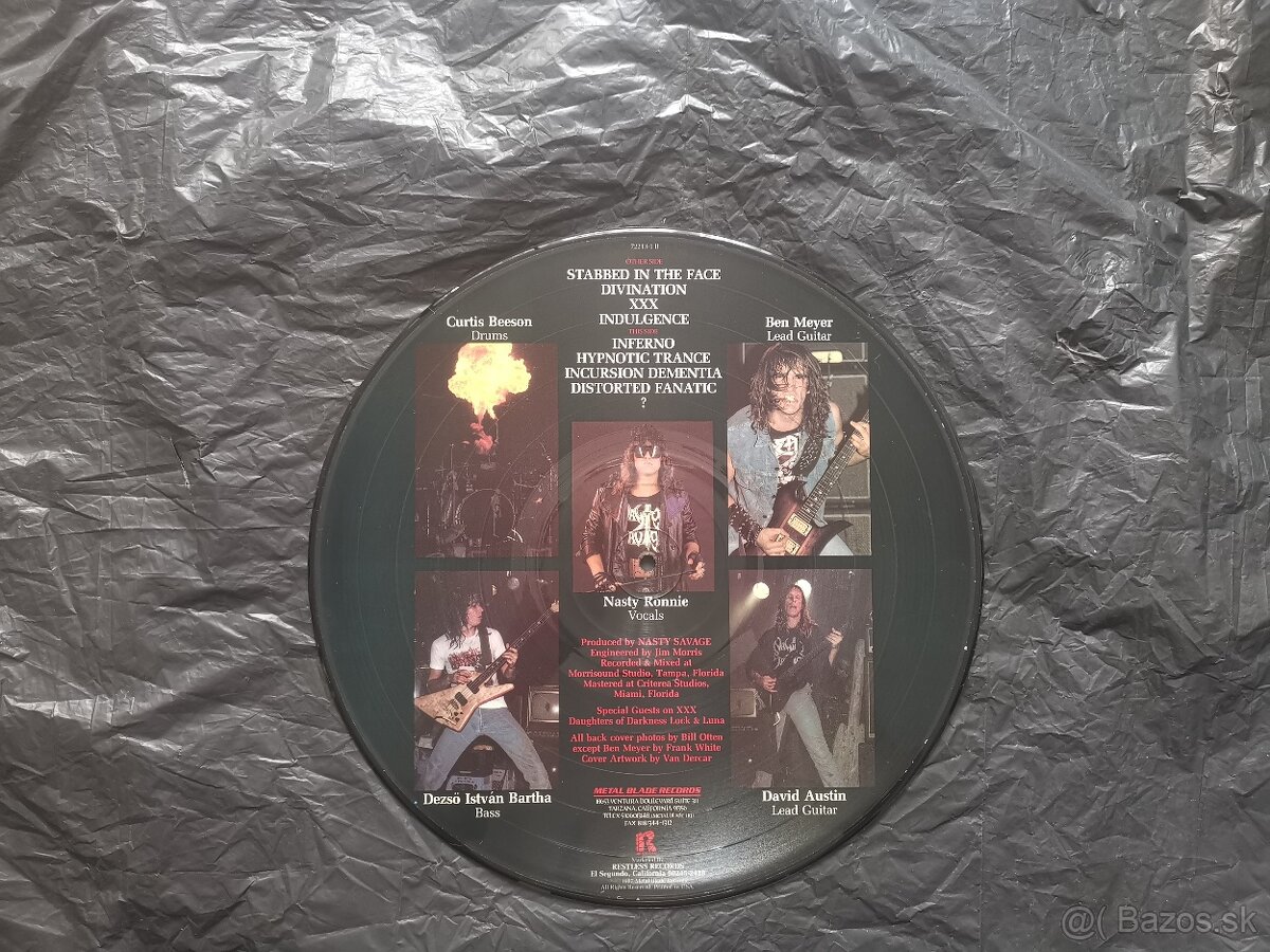 LP NASTY SAVAGE-Indulgence PICTURE DISC 1987 - 2