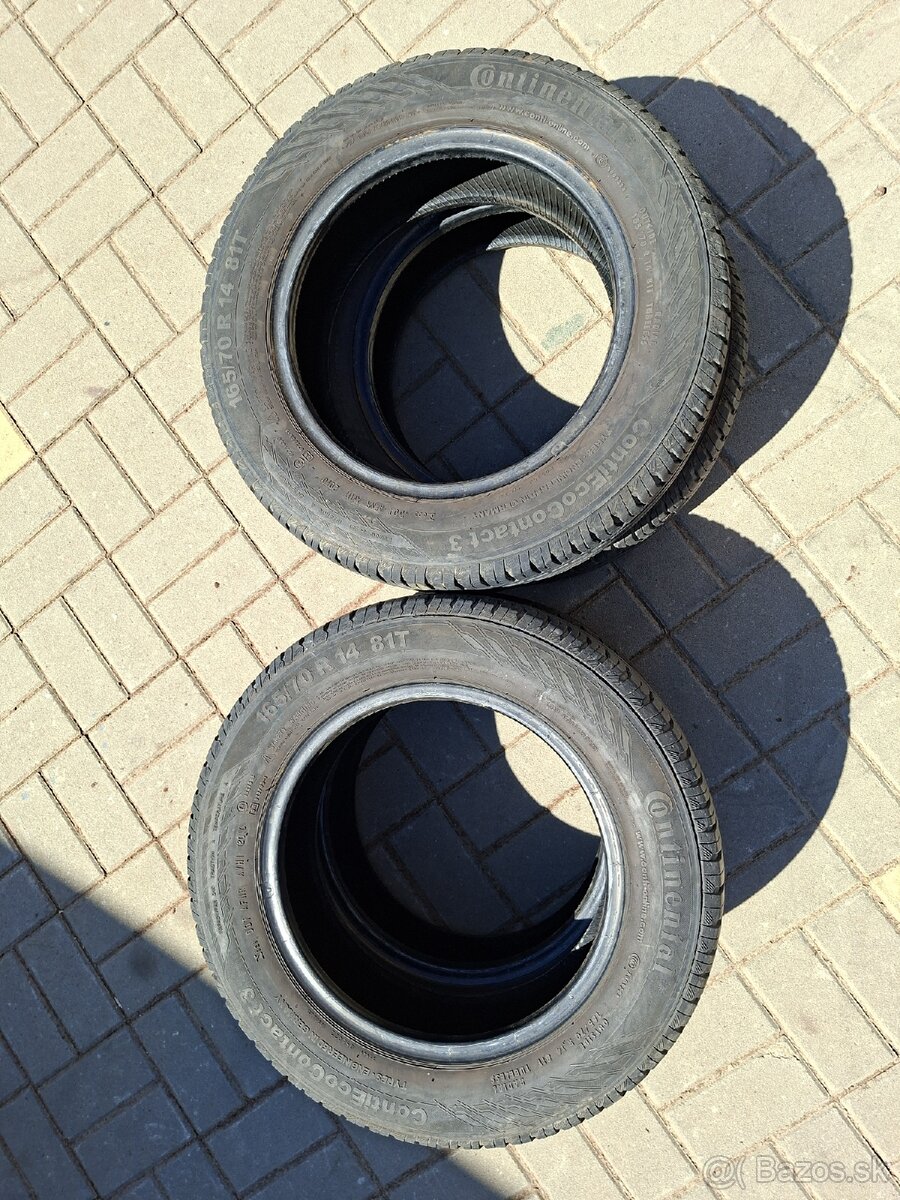 Predám letné pneumatiky 165/70 R14 81T - 2