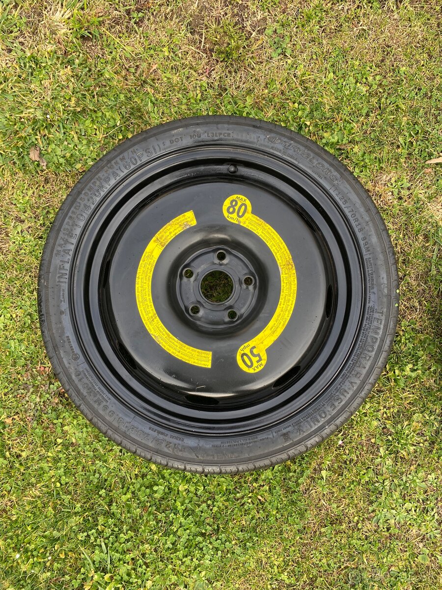 nové koleso tenké dojazdove rezervu 5x112 R18 vw - 2