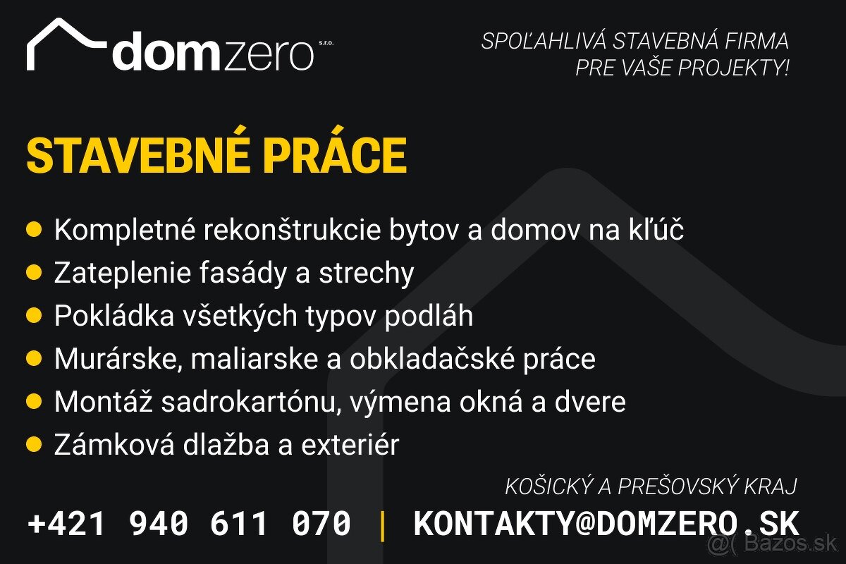 Stavebné práce – všetky druhy stavebných prác - Sobrance - 2