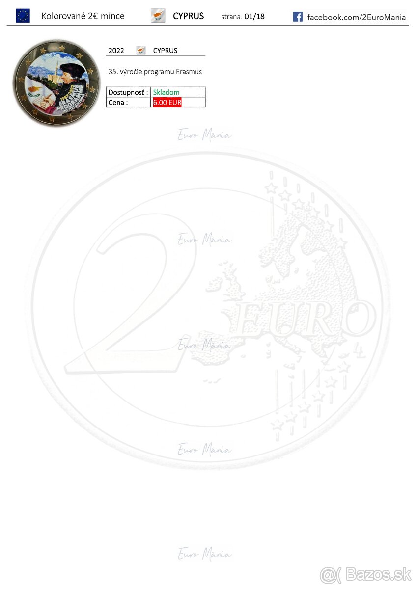 Kolorované 2 euro mince - 2