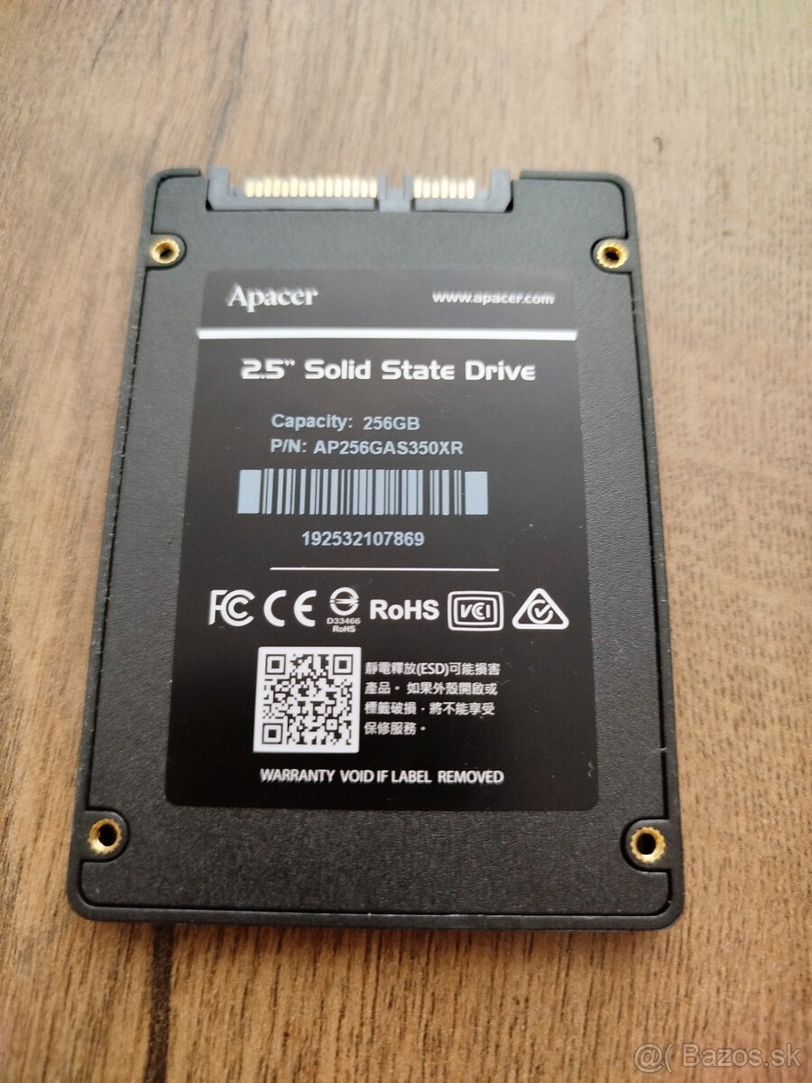 2.5" SSD disk Apacer AS350X - 256GB - 2