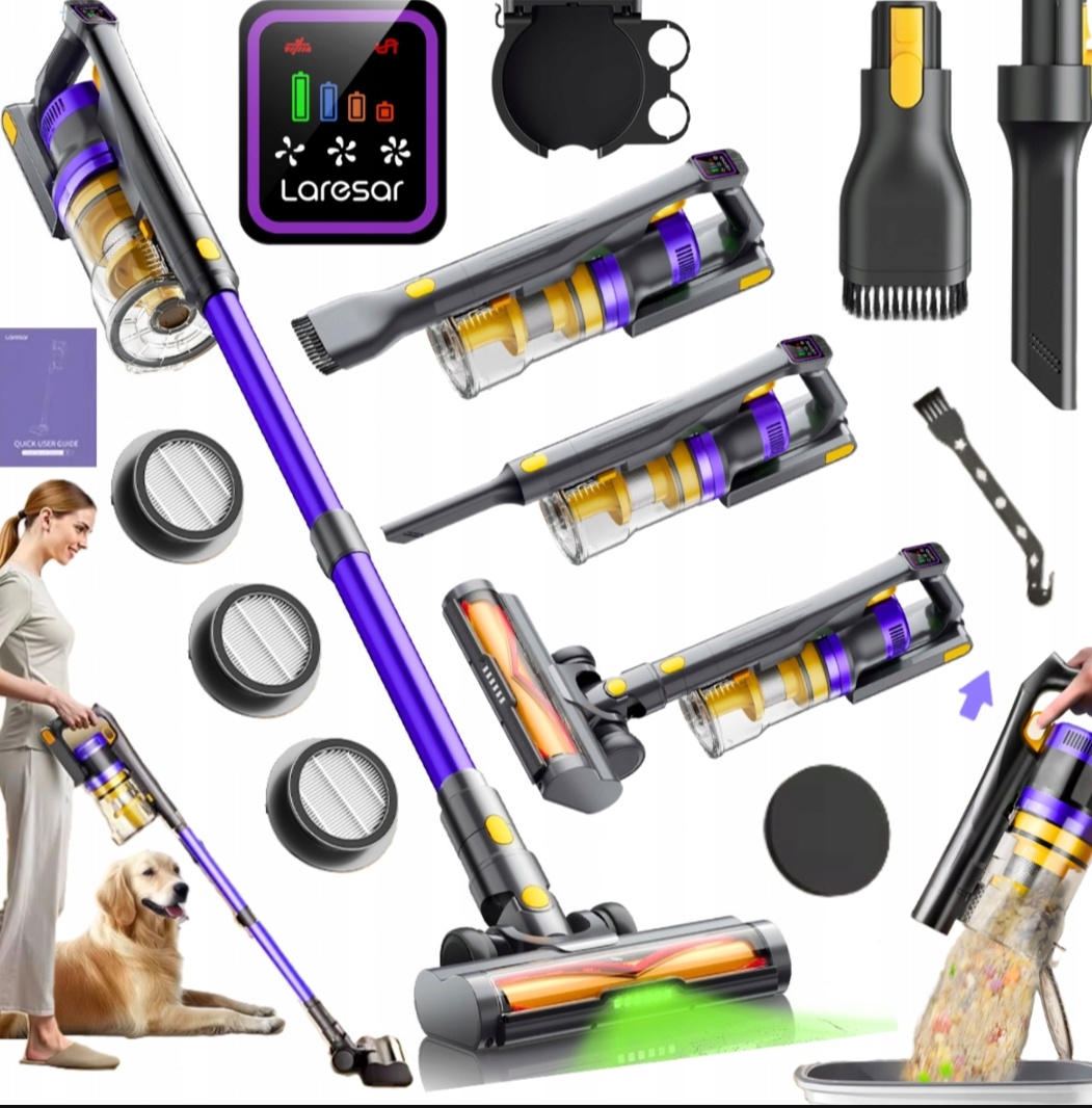 Laresar X11 550W 55KPA sací výkon bezdrôtový ručný vysávač - 2