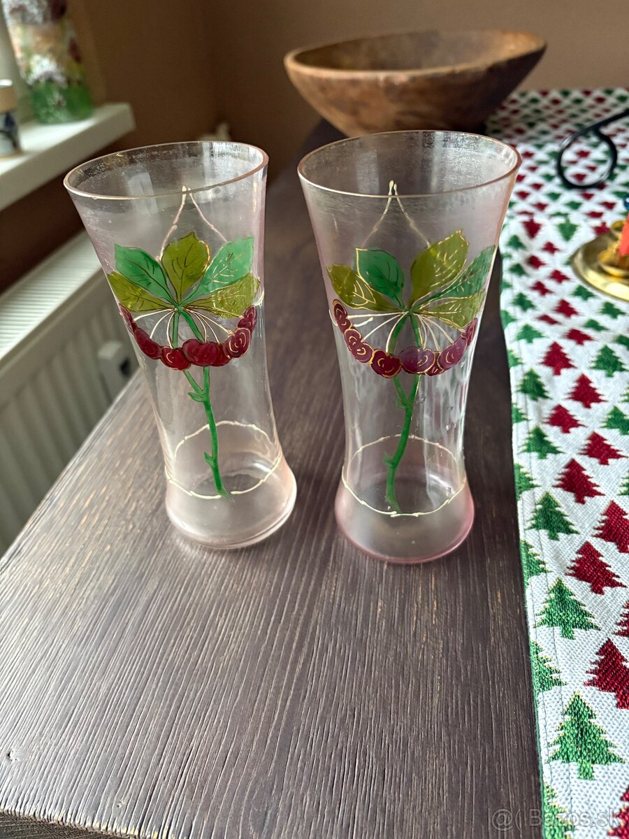 Maľované starožitné poháre - 2