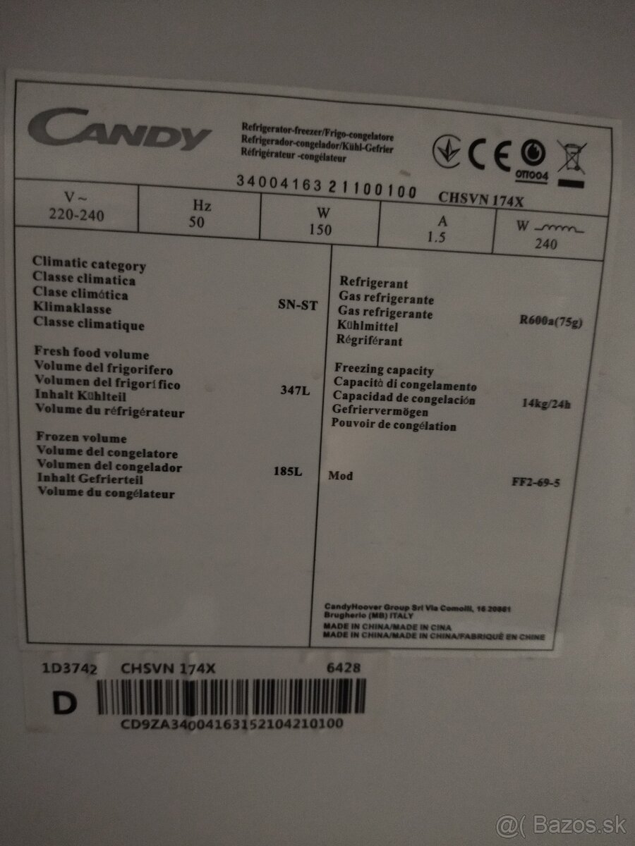 Americká chladnička Candy - 2