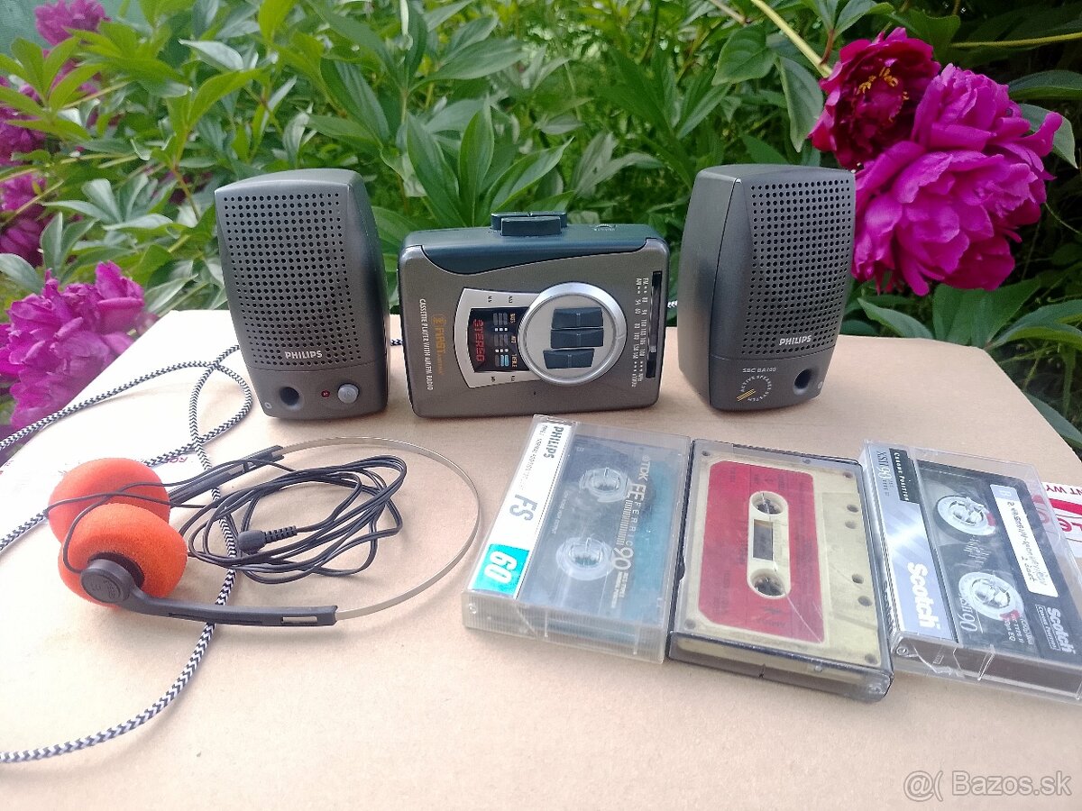Walkman plne funkčný, retro set. - 2