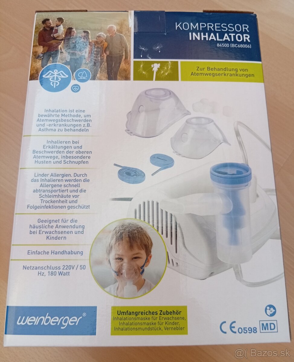 INHALATOR KOMPRESOROVY- DUTINY, PĽÚCA,,ASTMA.. - 2