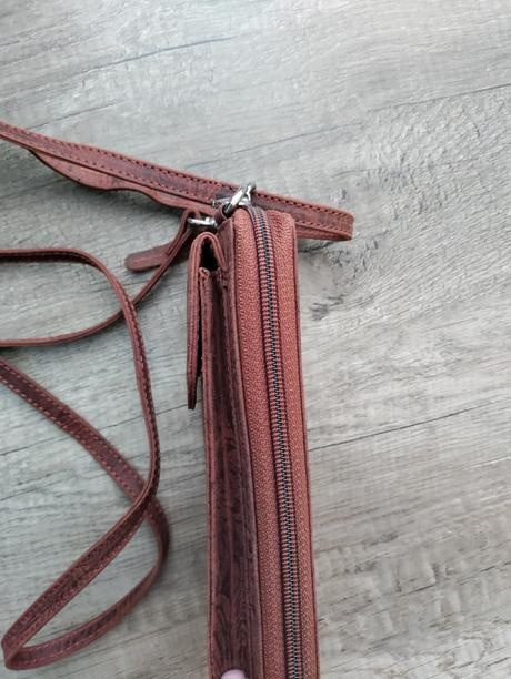 Kožená kabelka na mobil - peňaženka - 2