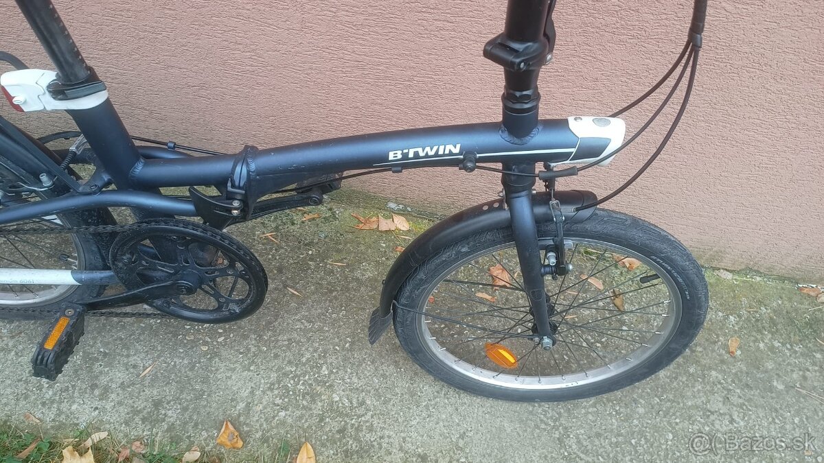 Skladaci bicykel - skladacka Btwin, 7 rychlosti Shimano - 2