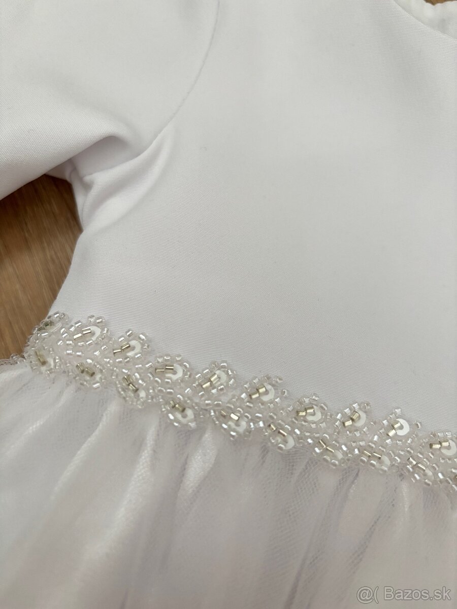 Šaty na krst s dlhým rukávom - 2