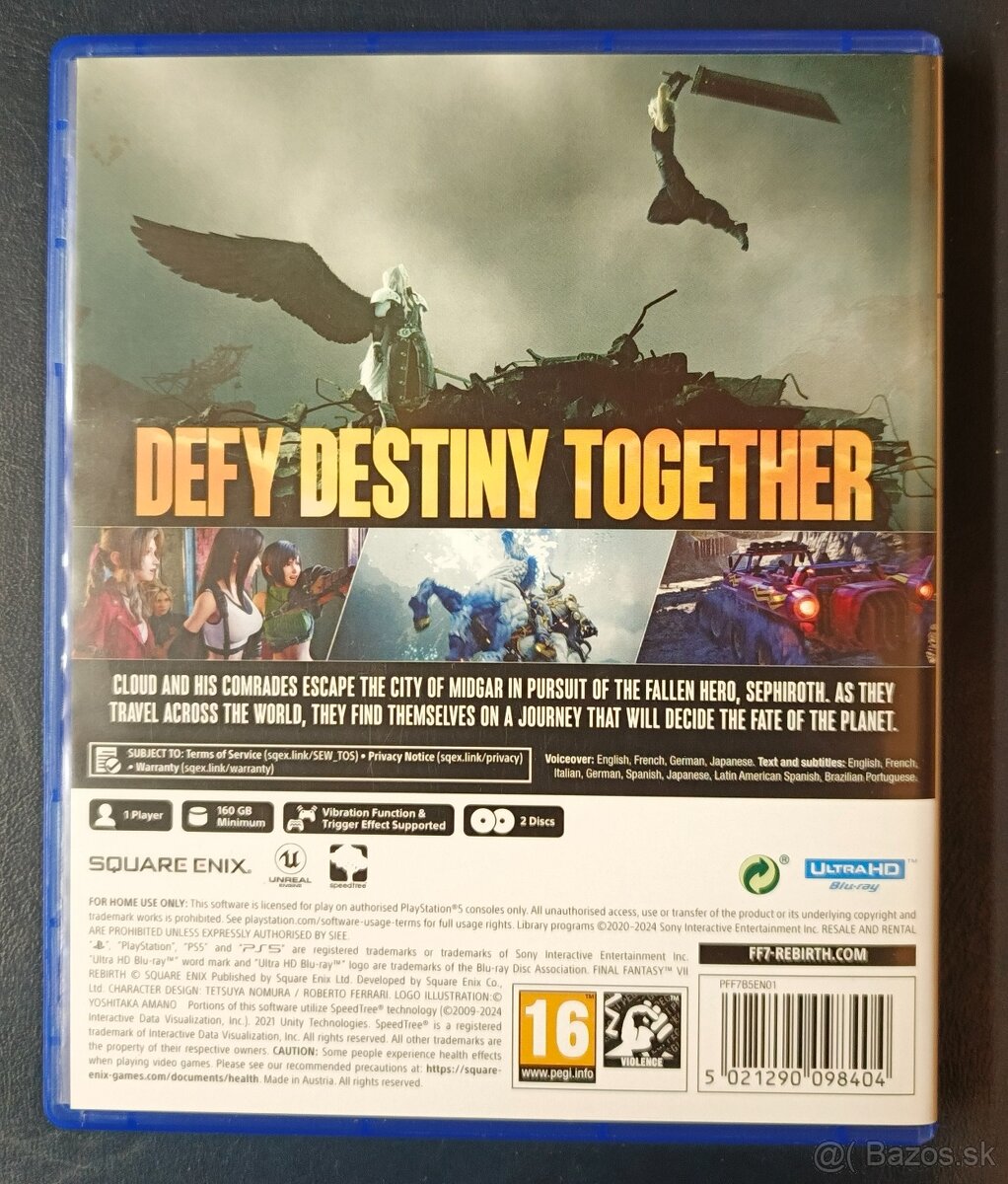 Predám Final Fantasy VII Rebirth PS5 - 2
