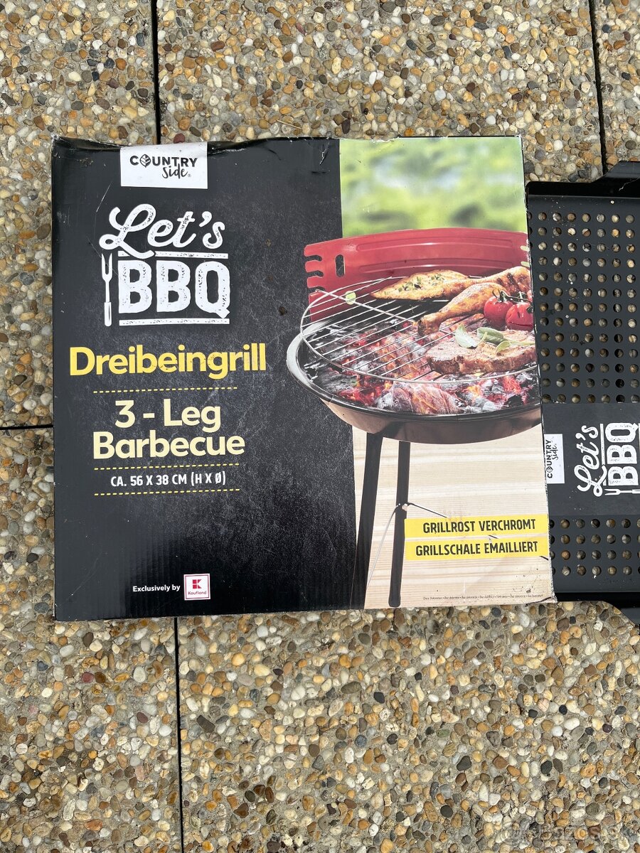 Zahradny gril-nepouzity s podlozkou - 2