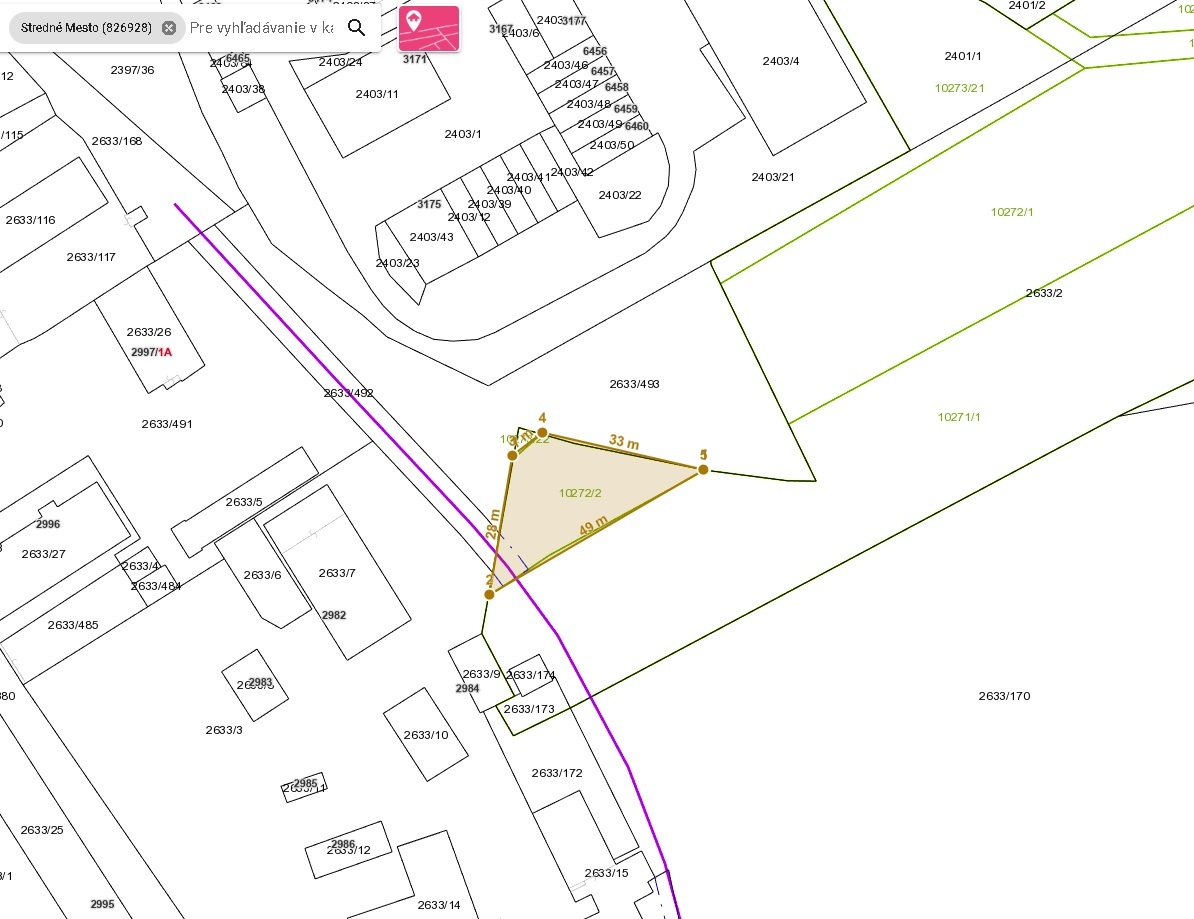 Nová lokalita - Košice - Stredné Mesto pozemok 586 m2 - 2