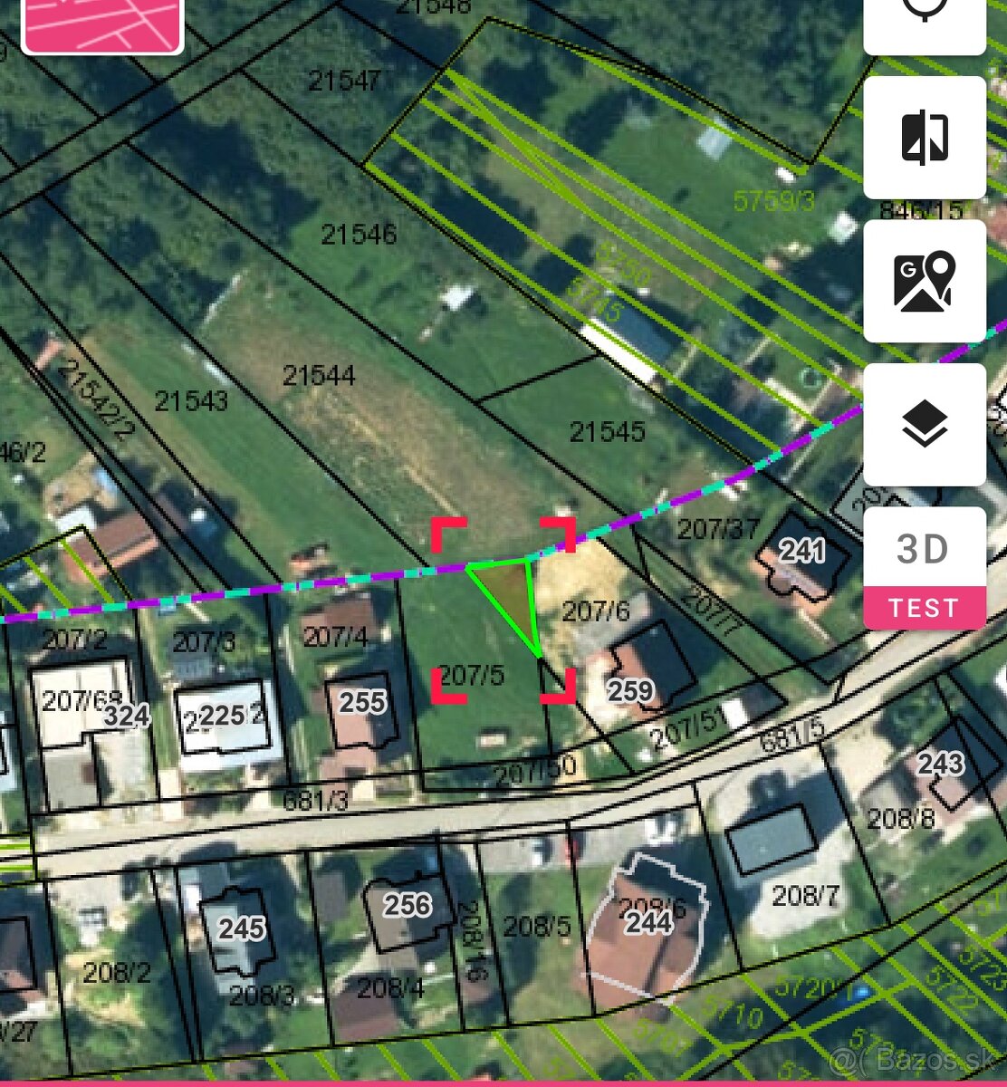Pozemok Krušetnica o výmere 1697 m² - 2