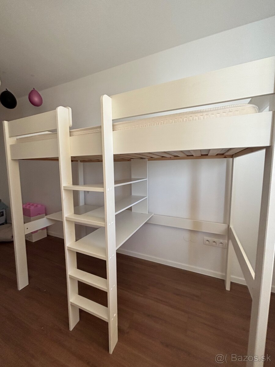 Detská postel so stolom a policami - 2