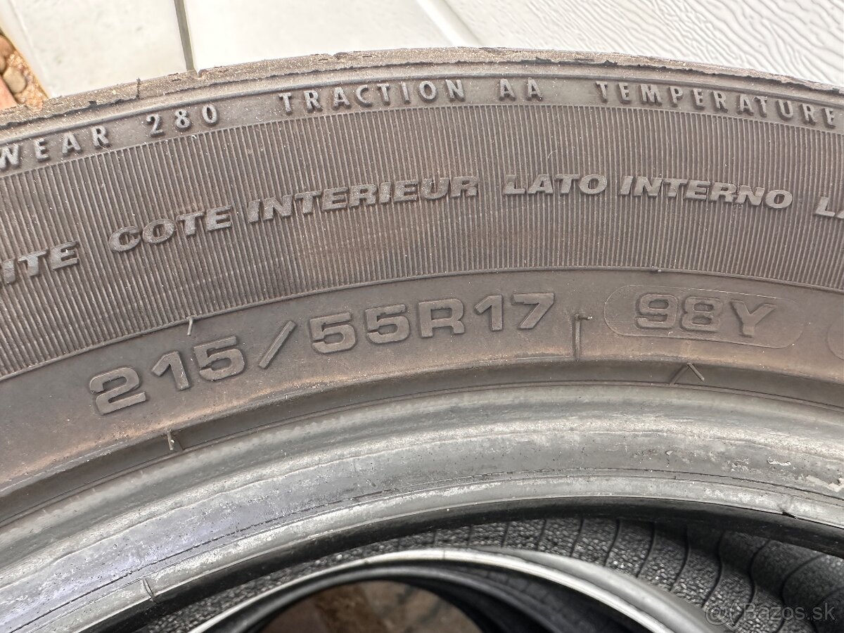 215/55 R17 letné pneu - 2