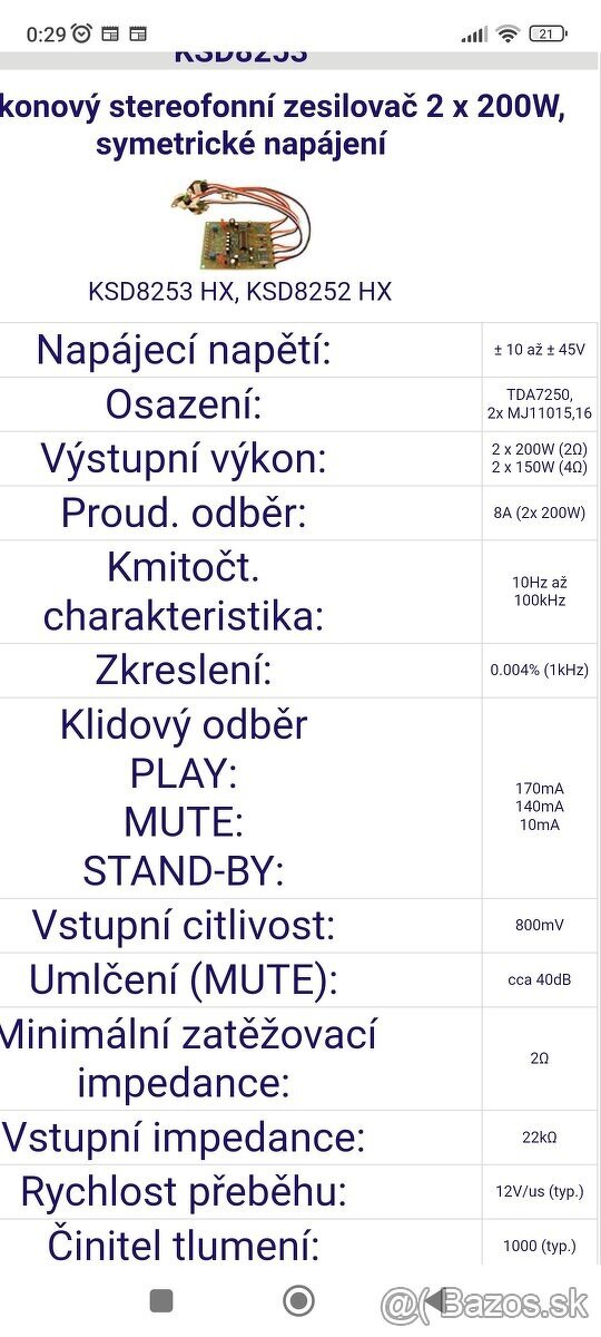 Koncový stupeň Max 2x200w , modul - 2