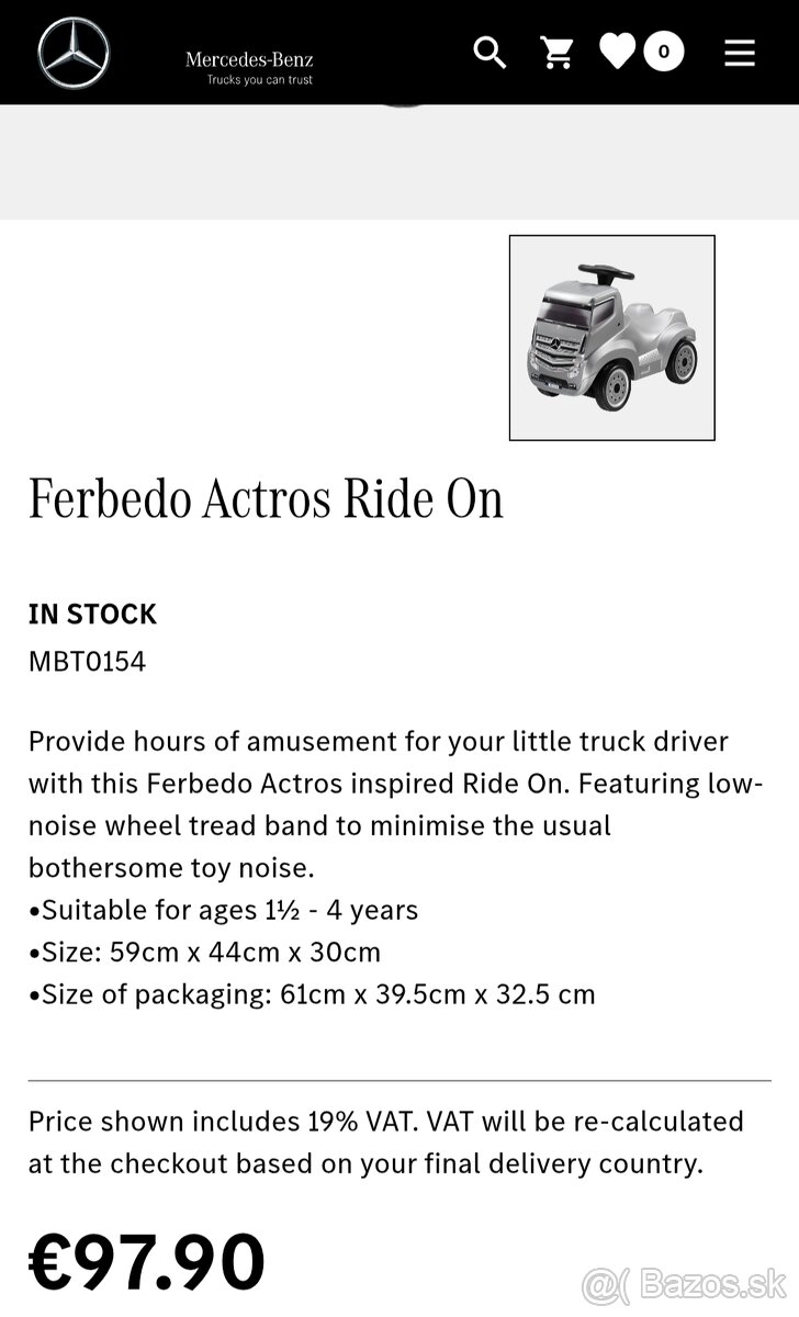 Odrazadlo auticko / kamion Mercedes Actros - 2